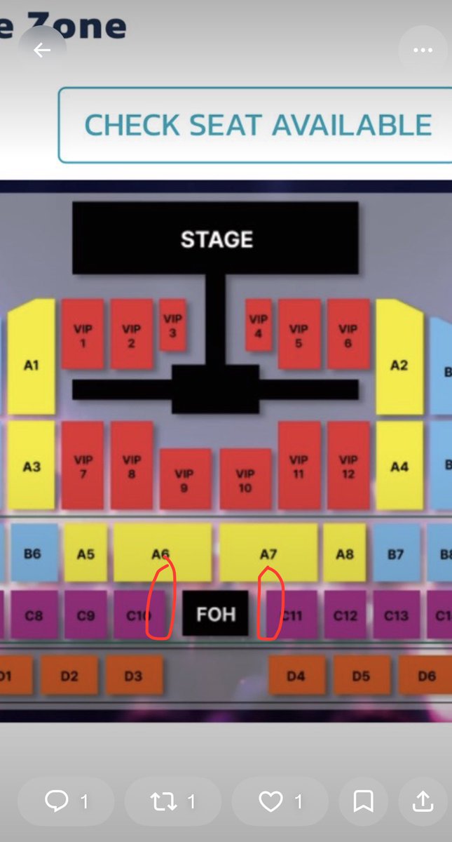 chompoo2025's tweet photo. @zzeeee2540 แนะนำเป็นทางเลือก ถ้าชอบดู performance แนะนำตรงนี้ค่ะ จะเห็นภาพรวมดีมาก สวย นั่งดูตรงๆไม่เมื่อย เห็นภาพรวมชัดตลอดคอน แต่ศิลปินตาเนื้อเป็นจุดน้ะ เพราะไกลเวทีมากคับ ต้องดูผ่านจอ,มือถือเอา อันยองรอบที่แล้วเราก็ไปโซนประมาณนี้ค่ะ แต่เห็นว่าฮอลล์นี้มันเล็ก ก็อาจจะใกล้กว่าอันยองที่แล้ว https://t.co/wRrUxHXair
