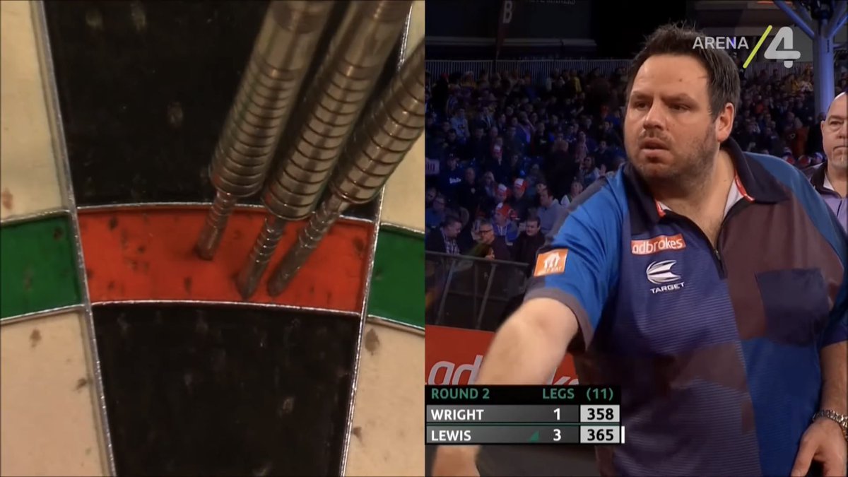 g0midarts's tweet photo. Just spotted Adrian Lewis G4 prototype darts while watching an old Lewis match (Players Championship Finals 2021)👀.
#darts #ダーツ #TargetDarts #AdrianLewis https://t.co/Woat65rKbx