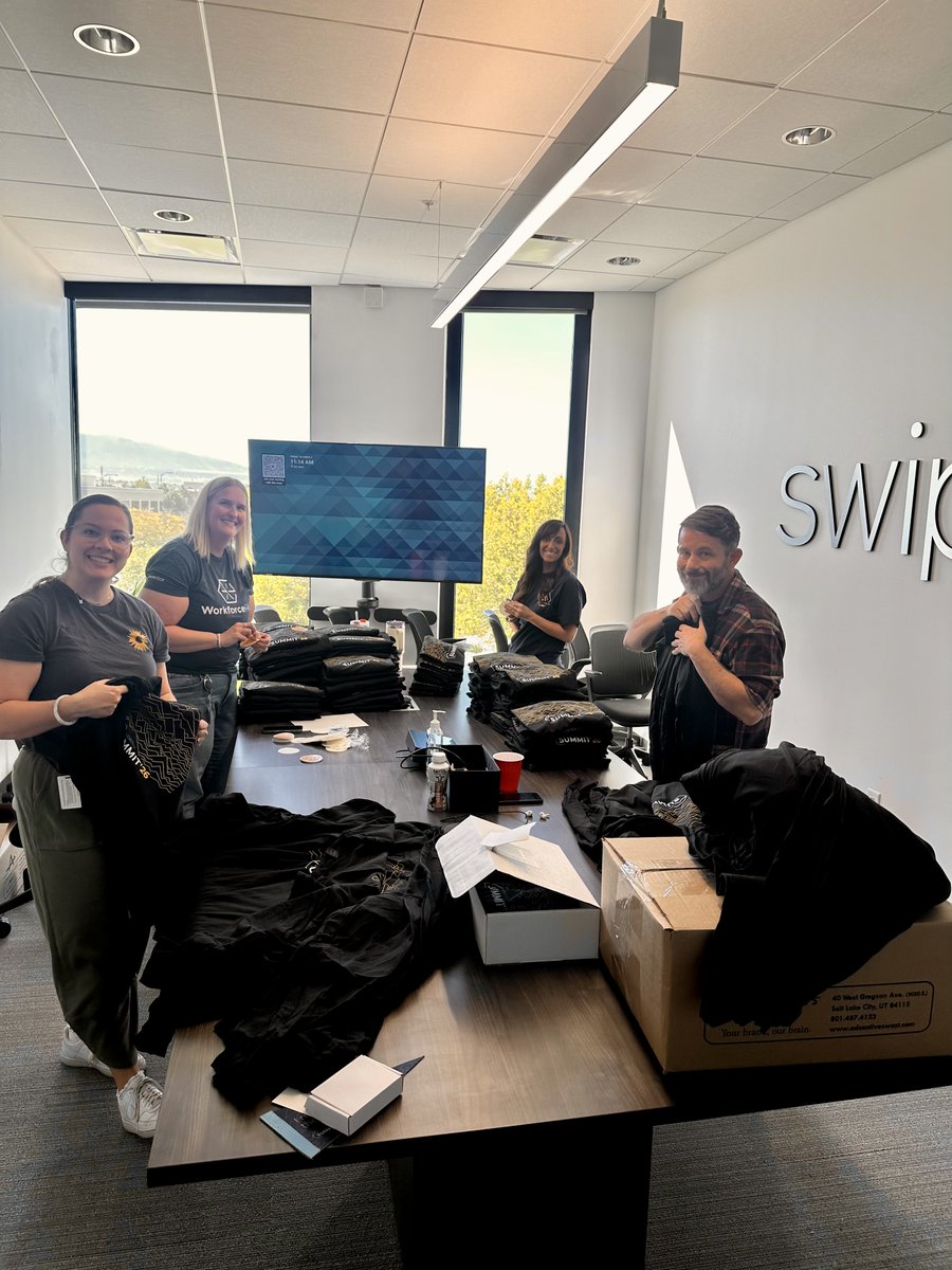 Swipeclock's tweet photo. They're on the move! Attendee kits for Summit '26 are officially out the door and headed your way. Keep an eye on your mailbox and be sure to share your goodies using #SwipeclockSummit26 for a chance to win one of our giveaways!

https://t.co/zHS6ZjYN60 https://t.co/p4B6Jrpd27