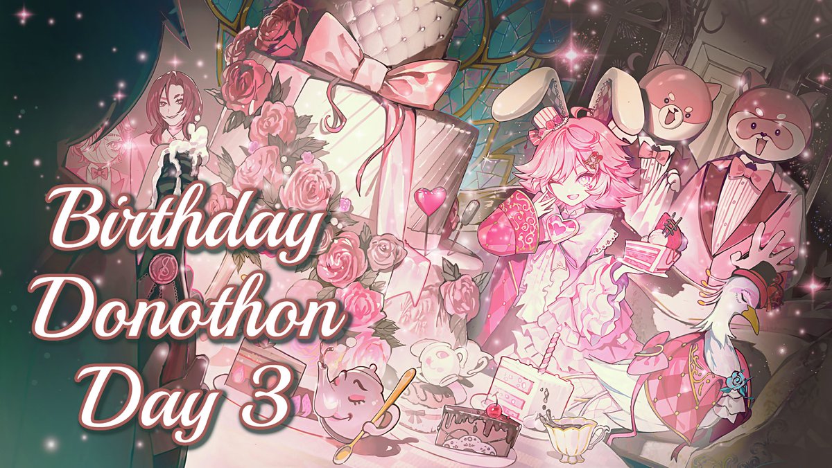 YuinoVT's tweet photo. LIVE NOW for day 3 of birthday donothon!!! TONS of collabs lined up today, and I have to start thinking about how/when to fulfill all of those goals we reached so quickly *gulps*

https://t.co/9IwluOmZwd https://t.co/6xAqC9hlp9