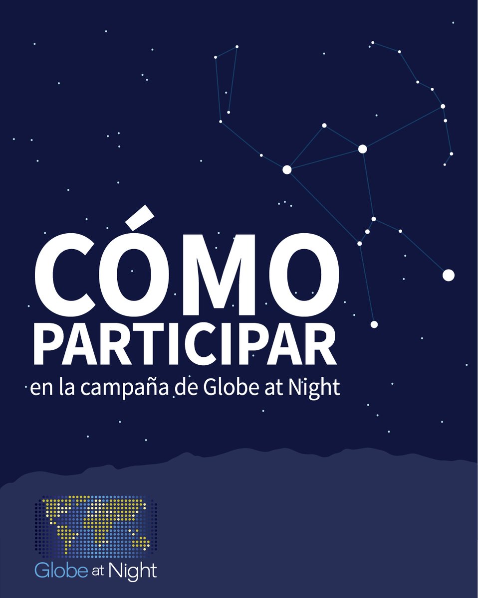 NOIRLabAstroES's tweet photo. 🌙✨ Del 2 y el 11 de octubre de 2026,  orientate con las estrellas y ayúdanos a monitorear la contaminación lumínica en @globeatnight  

Busca las constelaciones del mes, compara lo que ves con nuestras gráficas y registra tu observación. 🌍 https://t.co/7Fa4f4wmPU 📲 https://t.co/Z3rsiGyiyw