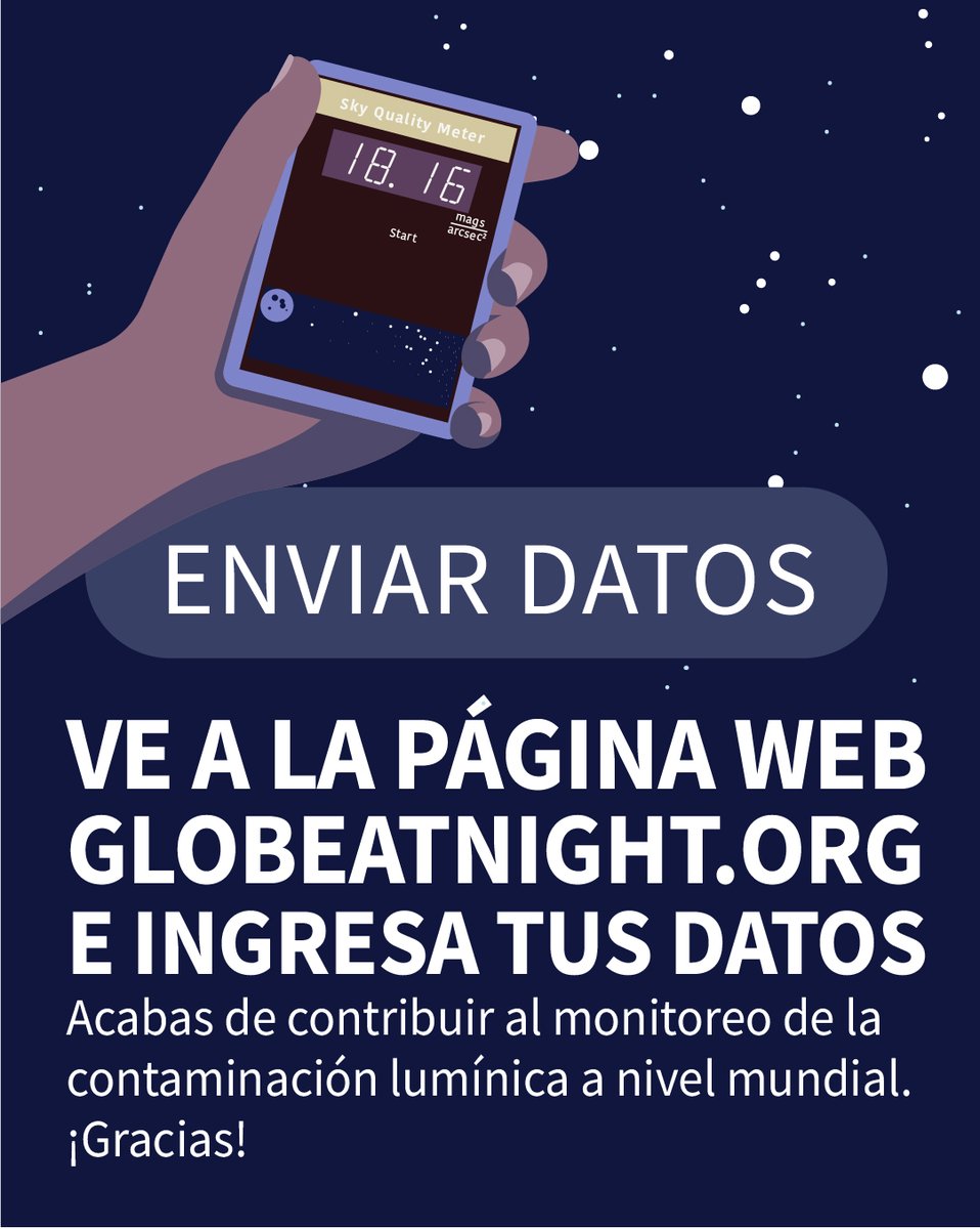 NOIRLabAstroES's tweet photo. 🌙✨ Del 2 y el 11 de octubre de 2026,  orientate con las estrellas y ayúdanos a monitorear la contaminación lumínica en @globeatnight  

Busca las constelaciones del mes, compara lo que ves con nuestras gráficas y registra tu observación. 🌍 https://t.co/7Fa4f4wmPU 📲 https://t.co/Z3rsiGyiyw
