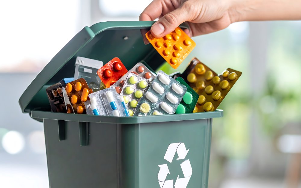 UMMHealthy's tweet photo. U-M College of Pharmacy is holding a Safe Medication and Sharps Disposal Event on October 13, 8 a.m. - 2 p.m. at Ingalls Mall North. It's an environmentally safe and responsible way to dispose of unused or expired medications: https://t.co/6oDkufeN6V https://t.co/8zGWHKtQrH