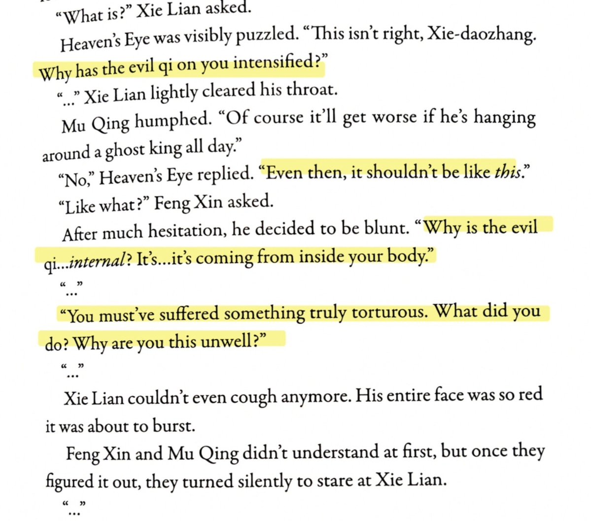 vmnoneko's tweet photo. How to tell readers hualian had sex without telling them🫠

#tgcf https://t.co/HznxjClXPD