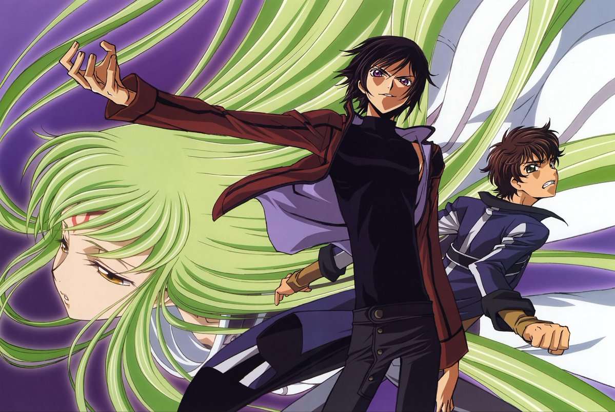 MOLENAIDE's tweet photo. While CLAMP gets credit for Code Geass designs, Takahiro Kimura was responsible for finalizing designs for animation + most of the later character designs + ending illustrations + A LOT of the promo art. He passed away in 2023 at 58. https://t.co/RzjC767Udl