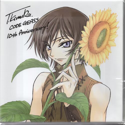 MOLENAIDE's tweet photo. While CLAMP gets credit for Code Geass designs, Takahiro Kimura was responsible for finalizing designs for animation + most of the later character designs + ending illustrations + A LOT of the promo art. He passed away in 2023 at 58. https://t.co/RzjC767Udl