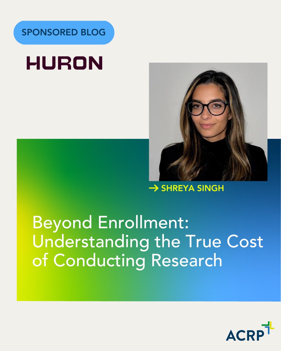 ACRPDC's tweet photo. Two studies can achieve the same enrollment targets yet require different levels of staff time and resources. In this #sponsored blog, @Huron explores how workload, cost, and performance can help research organizations make more informed decisions.

Read: https://t.co/M6u1uKCk3x https://t.co/W8NfQqTHPc