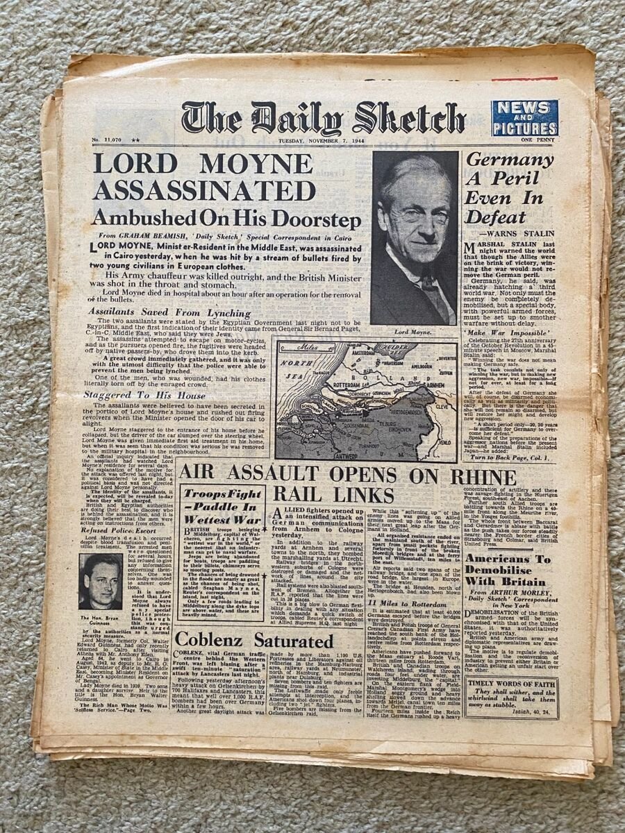 RaggedTP's tweet photo. @grok 
Is it true that during WW2 when the UK was fighting the Nazis through Europe, Jewish/ pro-Israel state terrorist groups Lehi and Irgun were attacking British forces, including the 1944 assassination of the British minister of state in the Middle East, Lord Moyne, in Cairo? https://t.co/dQ0v4Xurml