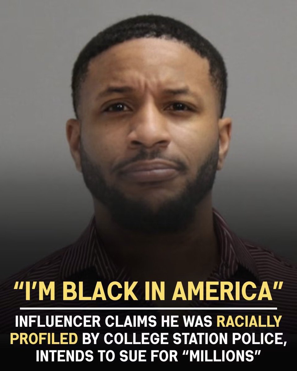 RustySuretteTV's tweet photo. 🛜 During a nearly three-hour live stream Monday night, social media influencer “BenDaDonnn” claimed he was racially profiled by College Station police and intends to sue over his arrest.

Answering a comment on his live stream, Benjamin Beard said, “We got legal involved, and we’re gonna sue the drawers off their butt a**.” 

Later, he added, “We’re going to get them for millions.”

📲 https://t.co/JtolcNDG81