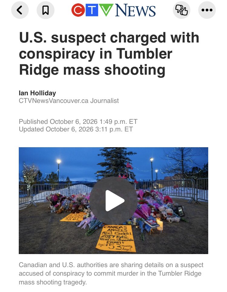 ThisIsCoffey's tweet photo. So the 18 year old Tumbler Ridge mass shooter was groomed by an American?

I’m not surprised.

30 year old James Cody Bryant helped 18 year old Jesse Van Rootselaar with plans to livestream the carnage and helped him review plans for the violence, the U.S. DOJ has alleged. https://t.co/6O8cAsGUme