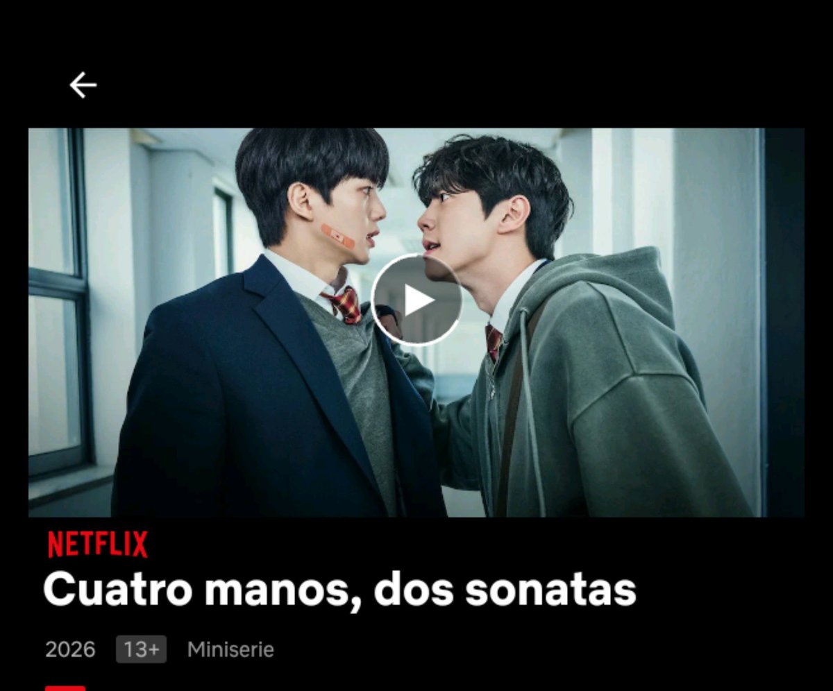 JeniArmy11's tweet photo. 🎻Cuatro manos 2 sonatas (2026)🎹
#cuatromanos2sonatas
#Netflix
La pueden encontrar a través de @netflix
10/10 https://t.co/MBsjIsGFEP