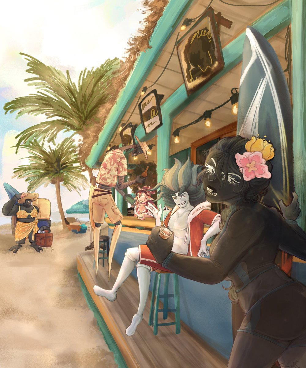 Varmutt's tweet photo. Drew this last year, but I still really like it a lot 
#Krugston #Fanart #BeachArt https://t.co/KN75NVA0dD