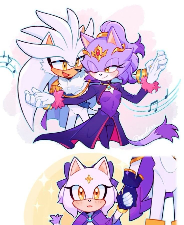 AngelaSmith024's tweet photo. “Royal elegance with a touch of magic. ✨💜❄️”
.
.
.
#sonicthehedgehog #sonicfanart #Blaze #Silver #SonicBlaze #SonicSilver #OCart #digitalart #Itsnotmywork #artistontwitter https://t.co/uNK5bpWdB5