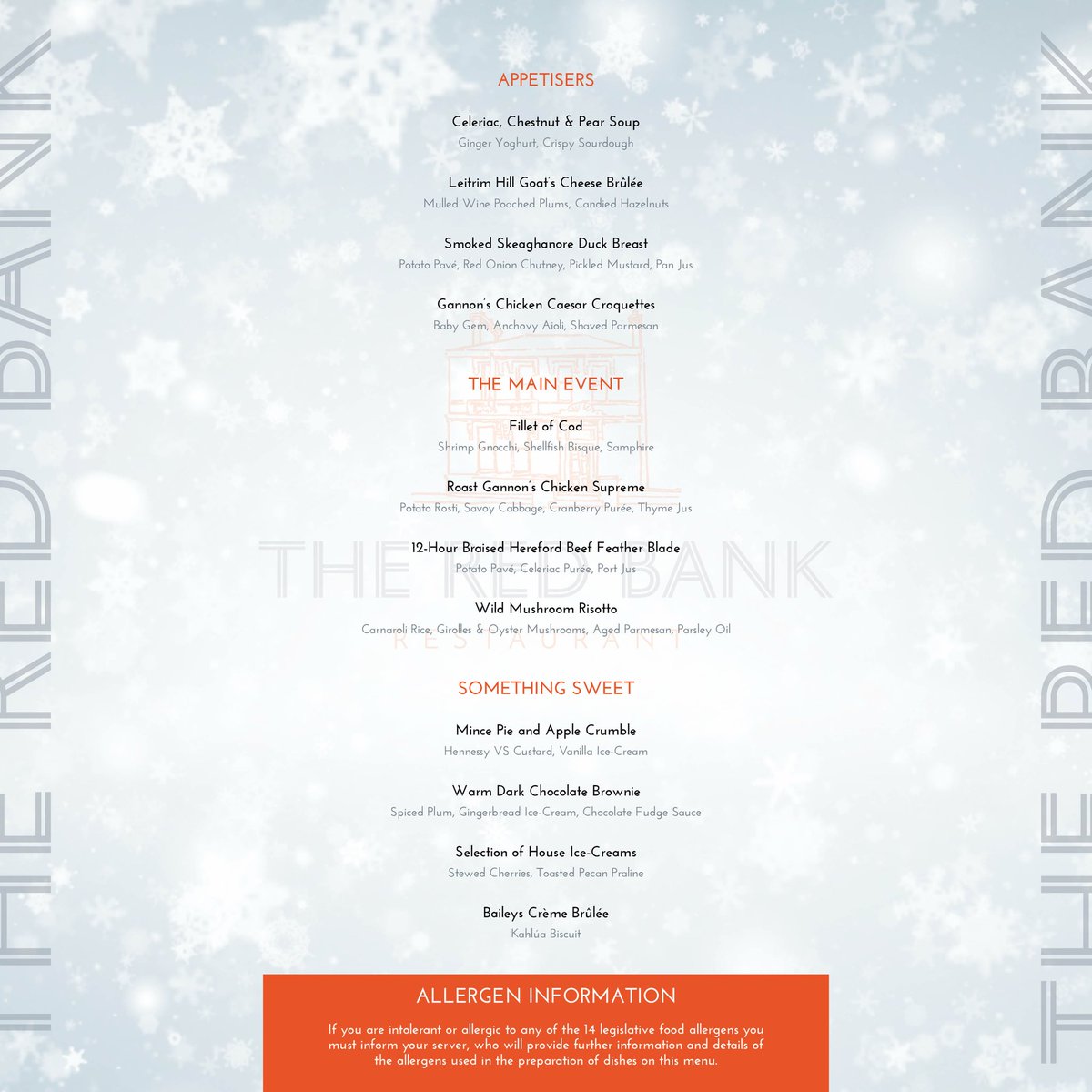 TheRedBank's tweet photo. 🎄✨Planning a festive night out with friends? A Christmas celebration with colleagues? Or a special gathering with family?

📅 Dates are filling fast - get in touch today to secure your preferred Christmas date ⛄️ 

#CheersToChristmas #FestiveDining #TasteLeitrim #EnjoyLeitrim https://t.co/6chbXWE4bm