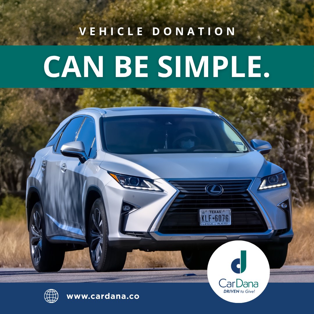 CarDanaCo's tweet photo. π Do you have a vehicle you no longer need?
CarDana makes it possible to donate cars, trucks, motorcycles, boats, and other eligible vehicles to support a charity you choose.
Ready to see how it works?
π https://t.co/GF2158I6Cn
#CarLover #California #Charity #CarLife https://t.co/25ypprts4Q