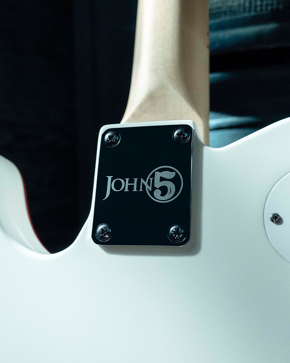 Fender's tweet photo. One legendary player. Two iconic models. Introducing the John 5 Telecaster Collection — both take a fresh, modern approach to the classic Tele look and feel. Both are equipped with DiMarzio D Activator pickups. The Ghost is finished in Arctic White while the Phantom features a striking Black finish and Floyd Rose tremolo. Perfect for everything from hard rock pyrotechnics to country picking. Learn more: https://t.co/mqVqDI7eCx