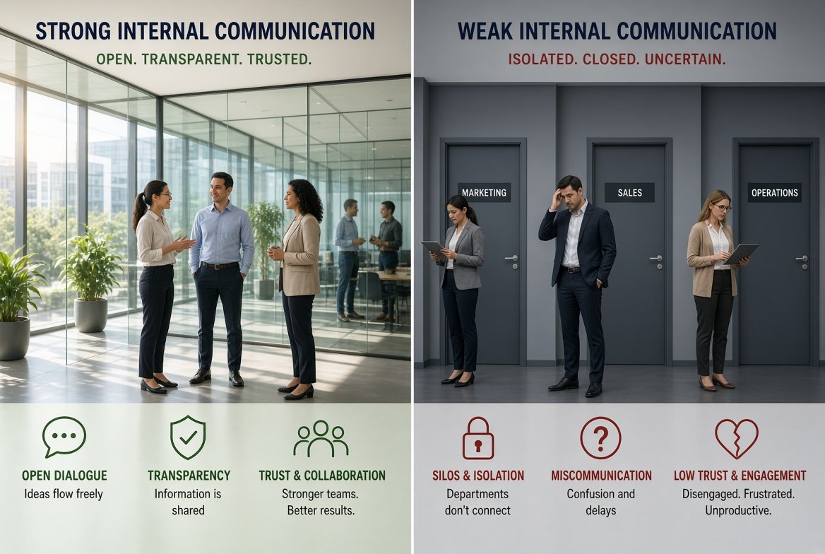 KasagamyR's tweet photo. Strong internal communication builds trust. Weak communication breeds confusion, silos, and costly mistakes. https://t.co/xzGNKkqpAI