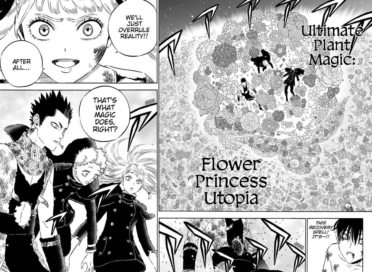 BlacktyonteXavi's tweet photo. I swear Mimosa is truly the clutch of Black Clover, when comes down to Healing.

Her having this ability has saved others and have given them a chance at expressing their true feelings &amp; etc. https://t.co/TgcpHeATeR