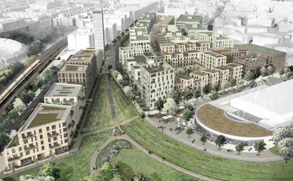 TeatherEdward's tweet photo. An extension to Oxford designed with "cues from the [existing] skyline" in mind might look something like this. One day we will build spires again. https://t.co/XPFSAgOoPd