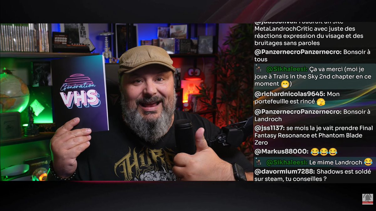 Elwesse1975's tweet photo. Durant le live de @landroch , il nous présente le livre de @CaroleQuintaine à savoir #GenerationVHS dispo ici ( https://t.co/6mhtKe514R )
➡https://t.co/Ta8l5oz4LR https://t.co/xLLHxJDyPI