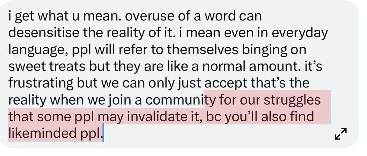 tofugirl888's tweet photo. @retrotiaz pros and cons of joining edrtwt is finding ppl that r similar to u. and alternatively finding ppl who are extreme opposite, bc EDs range so much. https://t.co/eltAobgqYW