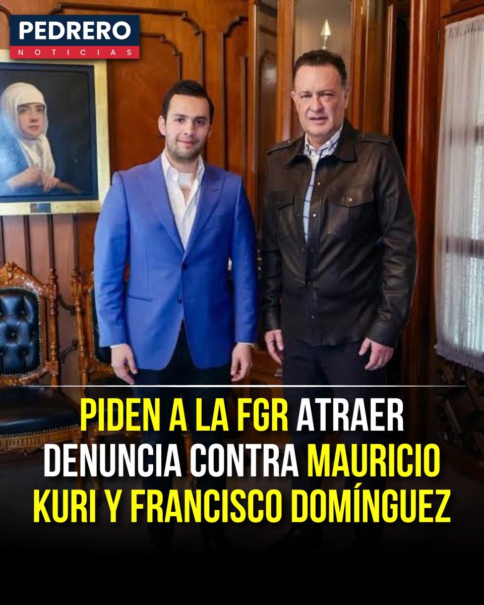 YosoyPedrero's tweet photo. 🚨 OJO: PIDEN A LA FGR ATRAER DENUNCIA CONTRA MAURICIO KURI Y FRANCISCO DOMÍNGUEZ

El abogado Rodrigo González Aguilar acudió ante la Fiscalía General de la República (FGR) para solicitar que atraiga la carpeta de investigación FED/CDMX/SPE/0003534/2026, relacionada con una denuncia presentada contra el gobernador de Querétaro, Mauricio Kuri, y el exgobernador Francisco Domínguez.

El litigante pidió conocer el estado que guarda el expediente y que la investigación sea trasladada al ámbito federal, al considerar que corresponde a la FGR continuar con las indagatorias.

La solicitud ocurre en medio de la polémica que rodea actualmente al gobierno de Kuri, particularmente por el proyecto de la Academia Internacional de Capacitación Policial con participación de autoridades de Estados Unidos, cuya autorización federal ha sido cuestionada por la Secretaría de Relaciones Exteriores y la presidenta Claudia Sheinbaum.

La FGR es la institución encargada de investigar delitos del orden federal y cuenta, entre otras áreas, con una Fiscalía Especializada en materia de Combate a la Corrupción.