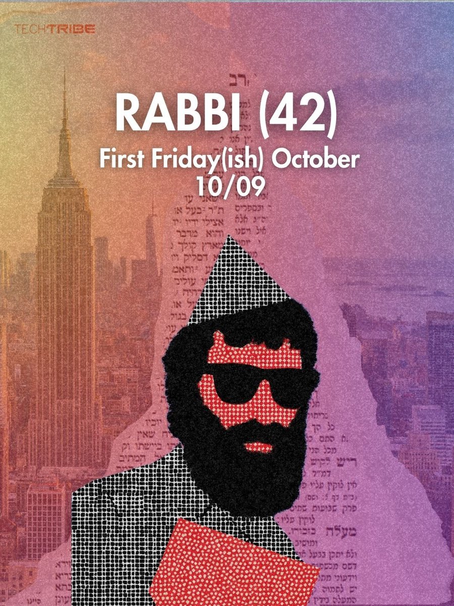 MyTechTribe's tweet photo. 🎂 They say at 42 you learn the meaning of life.
Rabbi is turning 42.
Will he learn?
Join us for our October #FirstFriday(ish) Shabbat meal and a birthday feast and find out!
Join Tech Tribe, your community for Jews in Tech, for our latest exciting curated conversation and Shabbat meal.
👉 https://t.co/P8q79CQG7C