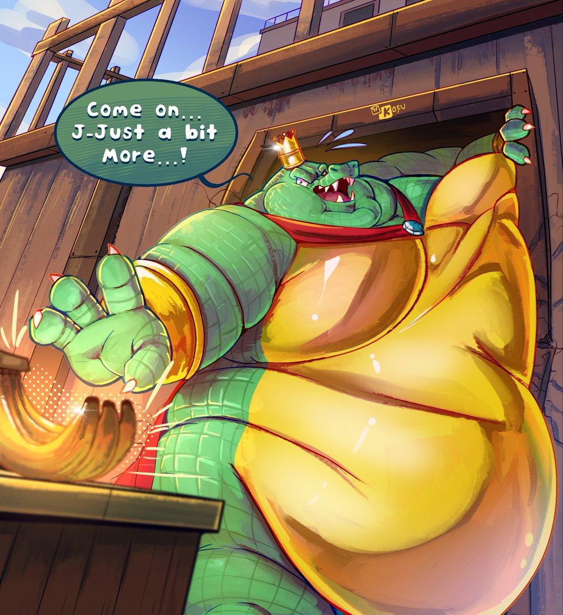 IIIchubbyBear's tweet photo. The stucked king 👑 (Public Release)
"Kremlings, GET ME THOSE BANANAS!" 🐊 https://t.co/VcVGIBsFcU