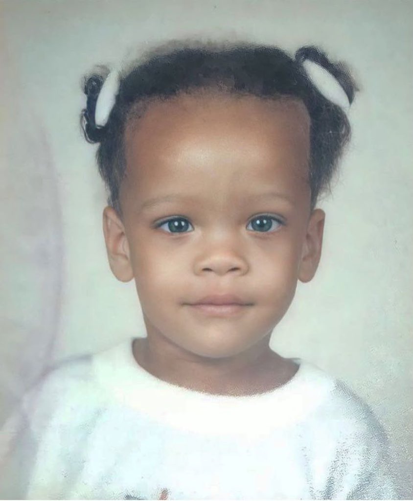 justSora_x's tweet photo. Rihanna as a baby.  Rihanna’s daughter https://t.co/uVa2zDuY5t