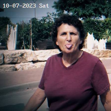 blakeflayton's tweet photo. Kinneret Gat, 67, was executed in kibbutz Be’eri after looking into the cameras of our era’s Einsatzgruppen. https://t.co/0VmnNVY1JM