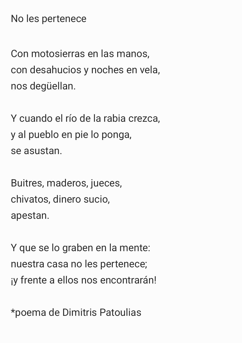 Trenopoiisis's tweet photo. #NiUnaMásMaricarmen #StopDesahucios #Vivienda #CrisisDeVivienda #HuelgaDeAlquileres https://t.co/Hfbzf8qq6T