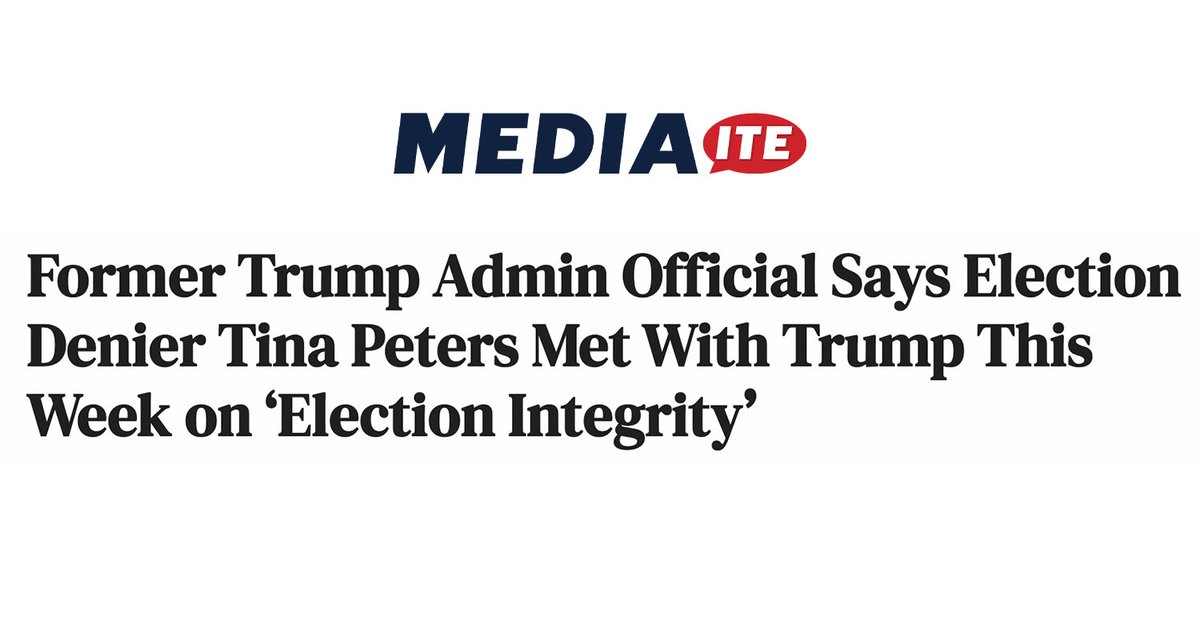 RepJasonCrow's tweet photo. Tina Peters is a convicted felon.

No one—especially the President of the United States—should be looking to her for advice on election integrity.

https://t.co/IgUMUDFZrY https://t.co/NP1WLcKwSd