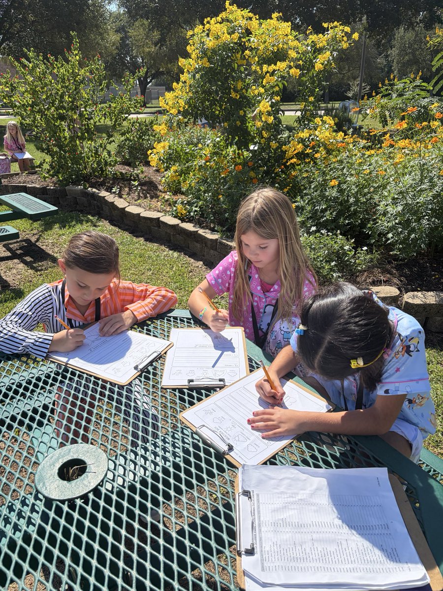 MsPaoliVegaRTGG's tweet photo. For the majority of our time in the garden, the temperature was below 80F 🙌🏼 It’s been a beautiful Garden Day with a cool breeze and gorgeous blooms 🌼 We’re learning all about monarch butterflies 🦋 @readygrowgarden @gerletti @CyFairISD @monarchwatch @CFISDScience #gardenday https://t.co/se6q4CBi10