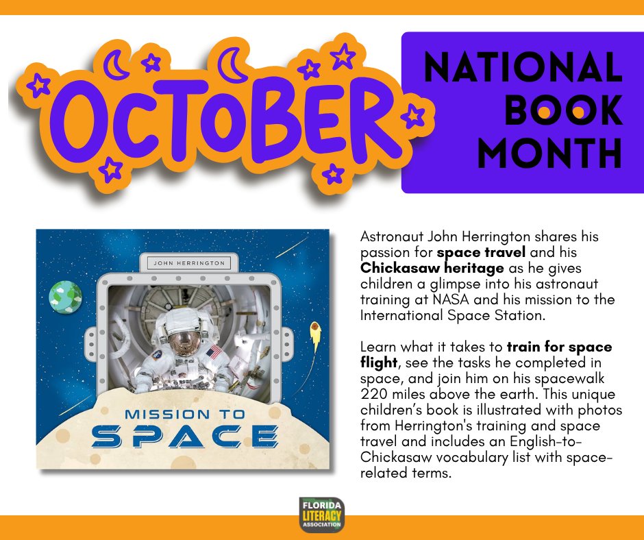 FlaReads's tweet photo. OCTOBER is National Book Month! Throughout the month, we will be featuring some books we know kids will love to dig into to both build knowledge and build a love for reading and learning! #literacy #nationalbookmonth https://t.co/pc8GNVVmzF