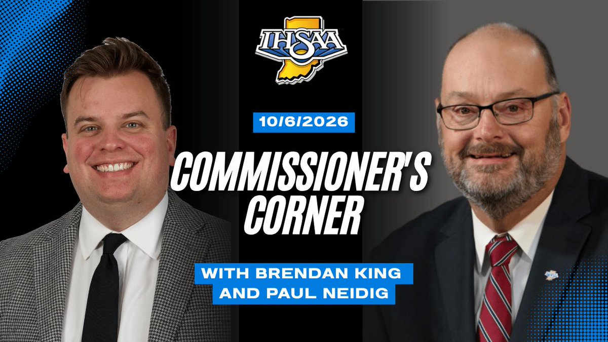 IHSAAtv's tweet photo. Check out this week's @IHSAA1 Commissioner's Corner! @BKingSports and IHSAA Commissioner Paul @Neidig take an in depth look at high school sports around Indiana. Watch here: https://t.co/Aq4FBITH6T #educationbasedathletics https://t.co/WSnIcPjSoF