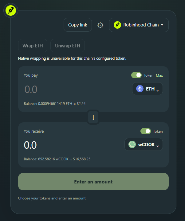 BadCookArmy's tweet photo. Robinhood welcome on Cookswap
https://t.co/L1qdSg1Q4f
#cookswap #Robinhood #COOK #Cookchain #Cookdex #Memecion https://t.co/bOOHQ3oLiO