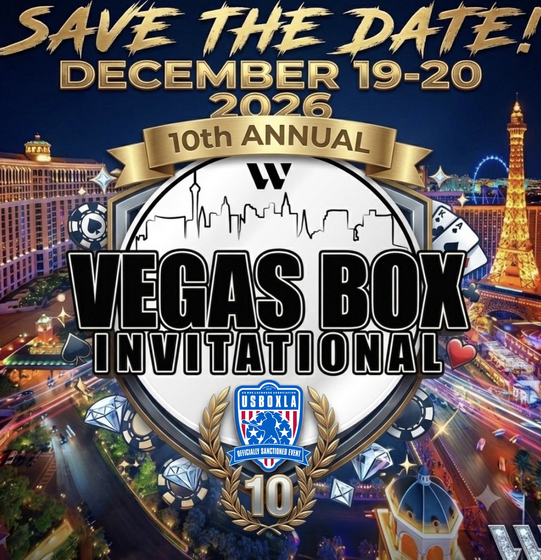 USBOXLA's tweet photo. π£οΈINCOMING πΊπΈπ¦π₯
VEGAS BOX INVITATIONAL π²π²
Hosted by: Westward Lacrosse
December 19th - 20th
https://t.co/fd5qpJajCr
#usboxla #westwardlacrosse #boxlax https://t.co/EhKVul3Pns