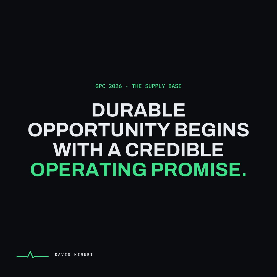 KirubiD's tweet photo. Durable opportunity begins with a credible operating promise.

Follow the road to GPC 2026 · October 27 · Hurst, Texas.

#QualifiedCapacity #DefenseIndustrialBase https://t.co/wQuv5ucnXh