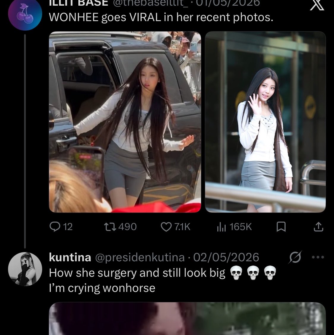 needy4miso's tweet photo. kpop stans love body shaming women into getting thinner and then have the nerve to act stunned when they actually lose weight and start looking skeletal. https://t.co/bUMFfXa2P3