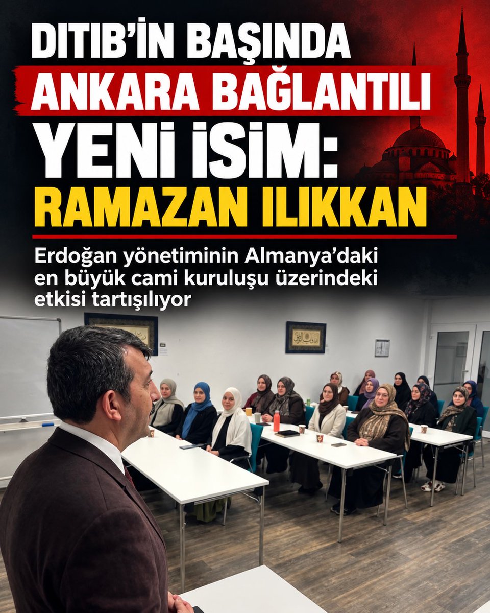 suheylakaplan1's tweet photo. DITIB’in başında Ankara bağlantılı yeni isim: Ramazan Ilikkan
Erdoğan yönetiminin Almanya’daki en büyük cami kuruluşu üzerindeki etkisi tartışılıyor.
#DITIB’in yaklaşık bir yıldır yeni bir genel başkanı bulunuyor: Ramazan Ilikkan.
https://t.co/q0a5kv9tMj https://t.co/0gPaApVUEA