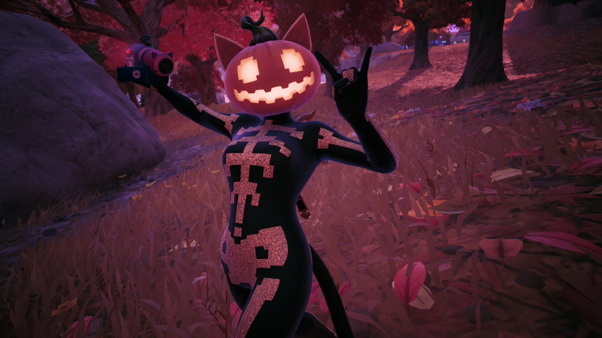 EdDayote's tweet photo. se encontró una camara, ahora quiere usarla para grabar cryptidos (ella contaria masomenos como uno pero no lo sabe, revisa el post fijado de este perfil para contexto).

#fortnite #skin #gatabaza #spice #pumpkin #fortography #fortniteskins https://t.co/f605HqT9Ah