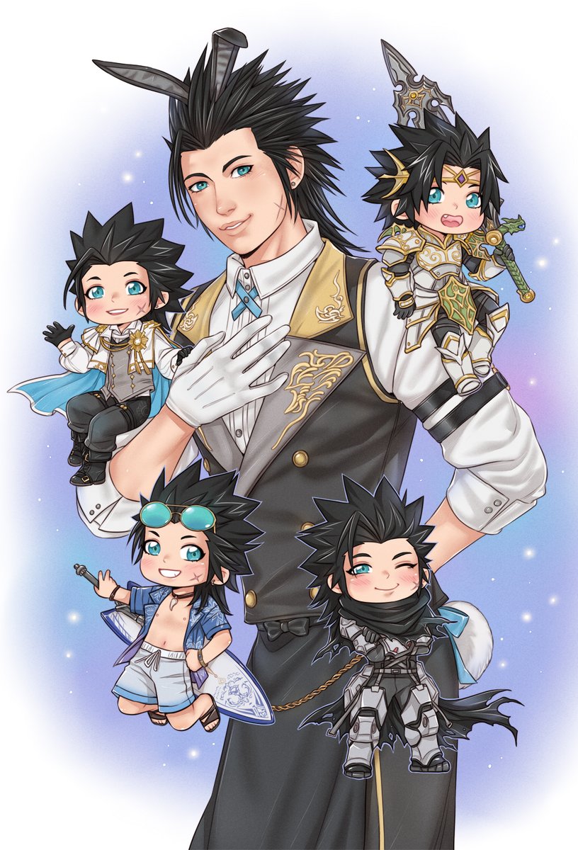crylin6's tweet photo. all of Zack's outfits in Ever Crisis 💕✨ #FF7EC https://t.co/LNyp91fmoX