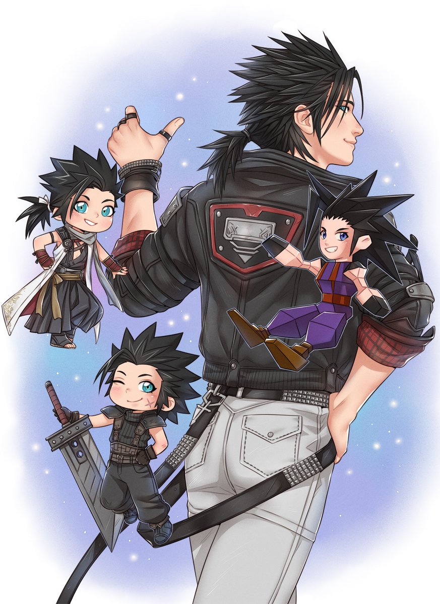 crylin6's tweet photo. all of Zack's outfits in Ever Crisis 💕✨ #FF7EC https://t.co/LNyp91fmoX
