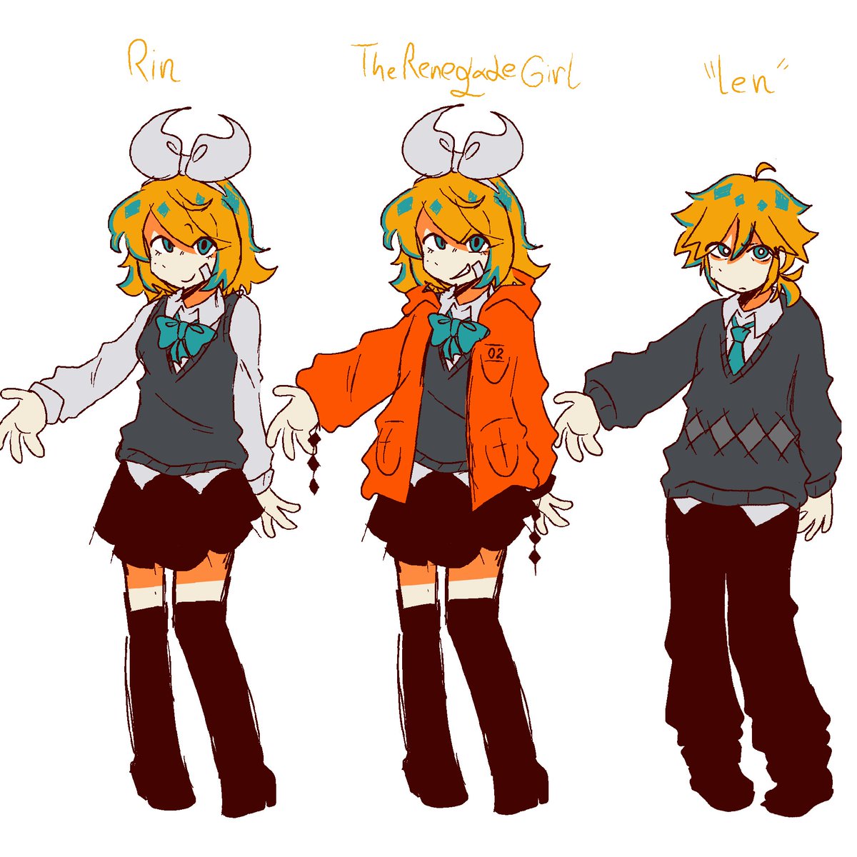 01Alexander10_'s tweet photo. I’m a “transfem Rin should have her own unique song abt trans woman experiences rather then existing as an ego renegade boy cover” believer but some ego renegade girl designs kinda pmo so have my take https://t.co/ChphBhIL2S