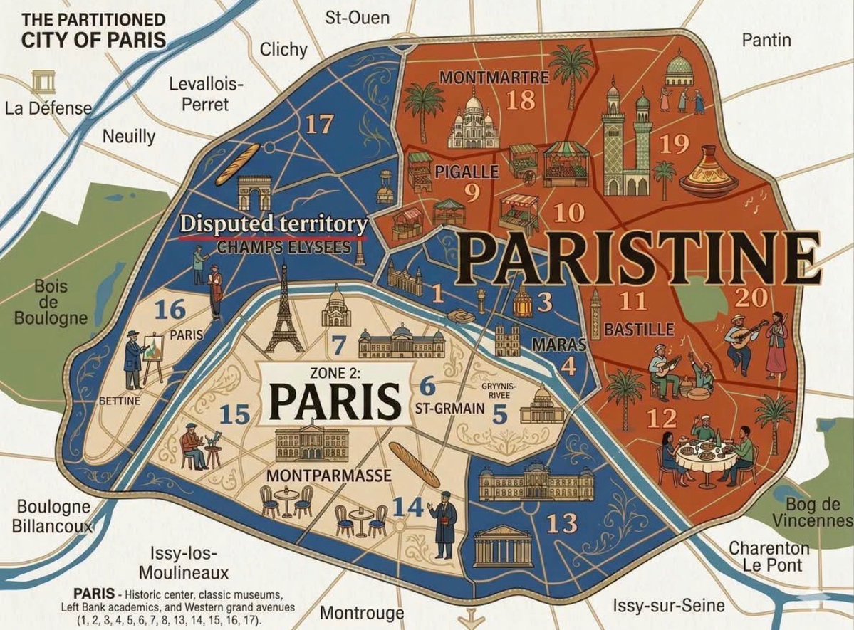 TheBritish1759's tweet photo. Is it time for a two-state solution? #france #paris #frenchriots #studentprotests #paristine https://t.co/UOpDeO9kp6