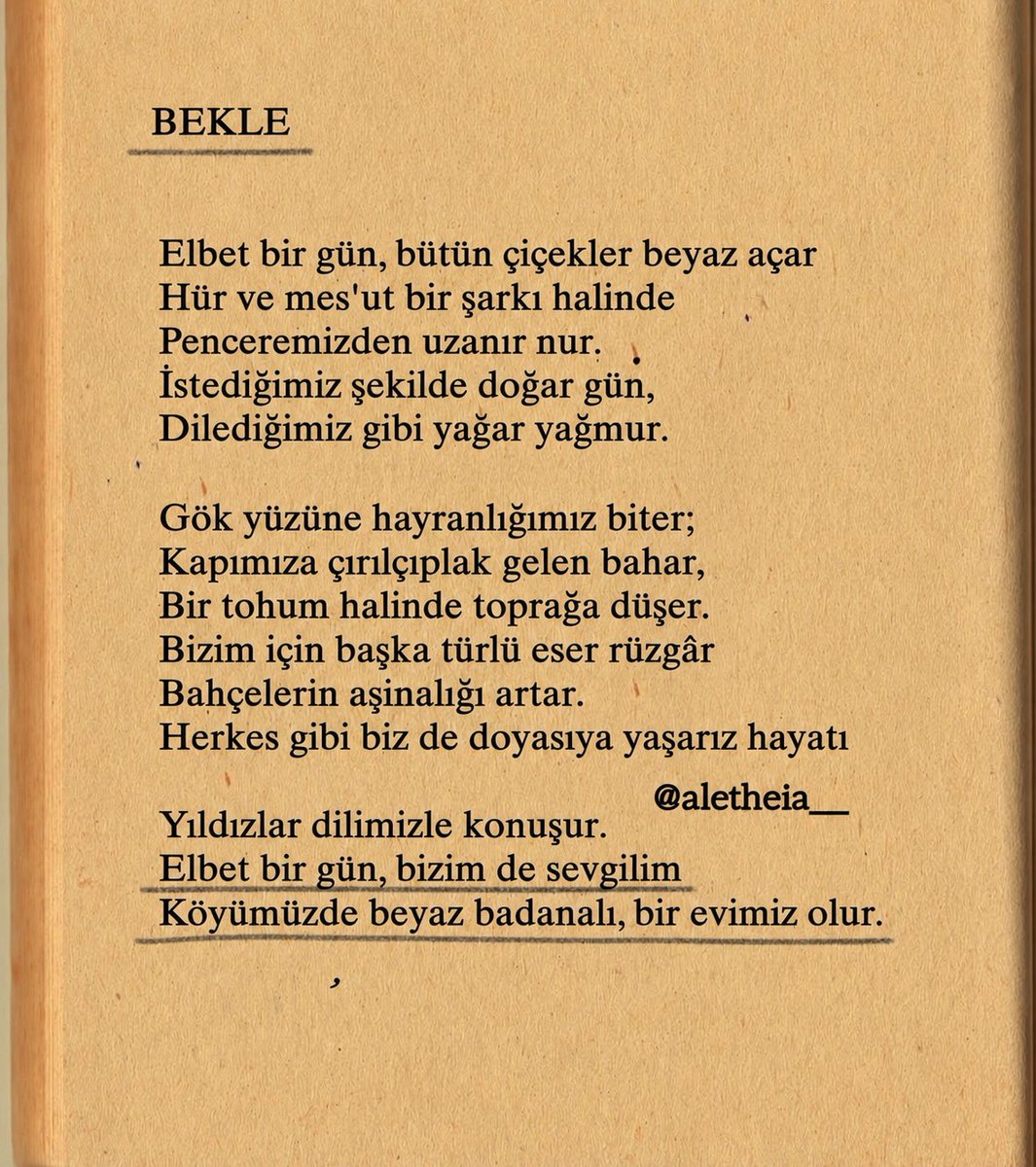 aletheia__'s tweet photo. Yıldızlar dilimizle konuşur.
Elbet bir gün, bizim de sevgilim 
Köyümüzde beyaz badanalı, bir evimiz olur.  

yaşar kemal  

[06 Ekim 1923, Adana — 28 Şubat 2015, İstanbul] https://t.co/AUSAtgRYCT
