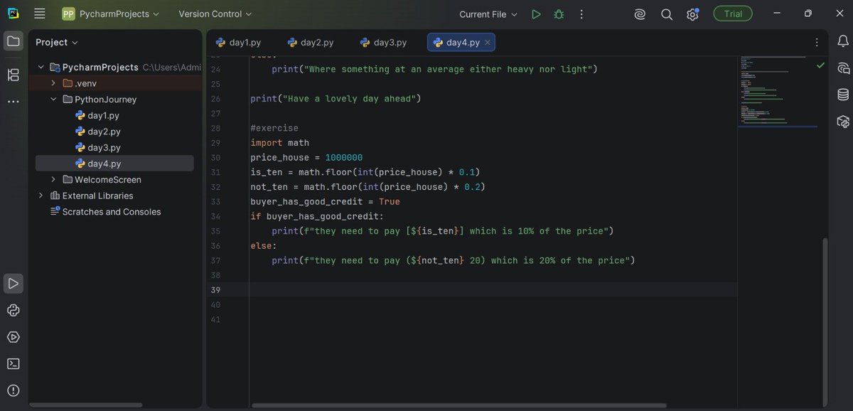 trukfittfly's tweet photo. Day 4 of learning Python Programming
here is what i learnt: Operator precedence, Math function import module, If statement.
#python #webedvelopment #100DaysOfCode #learningPython https://t.co/j04kT2WMOI