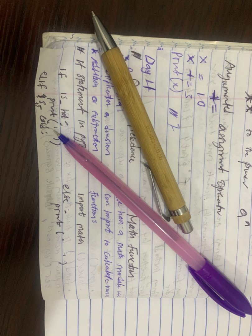 trukfittfly's tweet photo. Day 4 of learning Python Programming
here is what i learnt: Operator precedence, Math function import module, If statement.
#python #webedvelopment #100DaysOfCode #learningPython https://t.co/j04kT2WMOI
