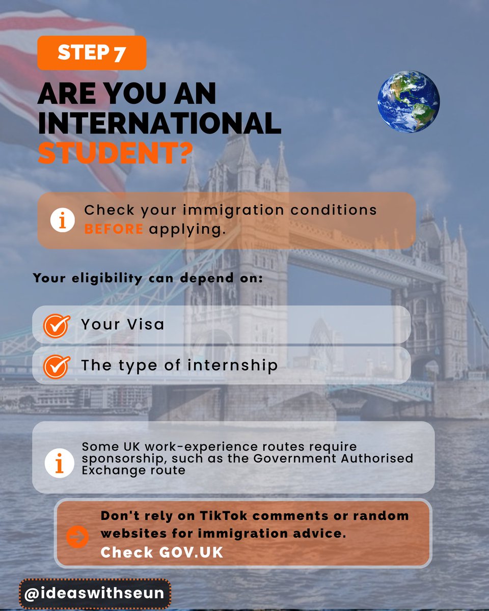 IdeasWithSeun's tweet photo. Always verify the details directly with the employer or official programme website.

https://t.co/XdY8Kjk4iM also provides guidance on internships, employment rights and right-to-work requirements. https://t.co/MbaarW7Y8A