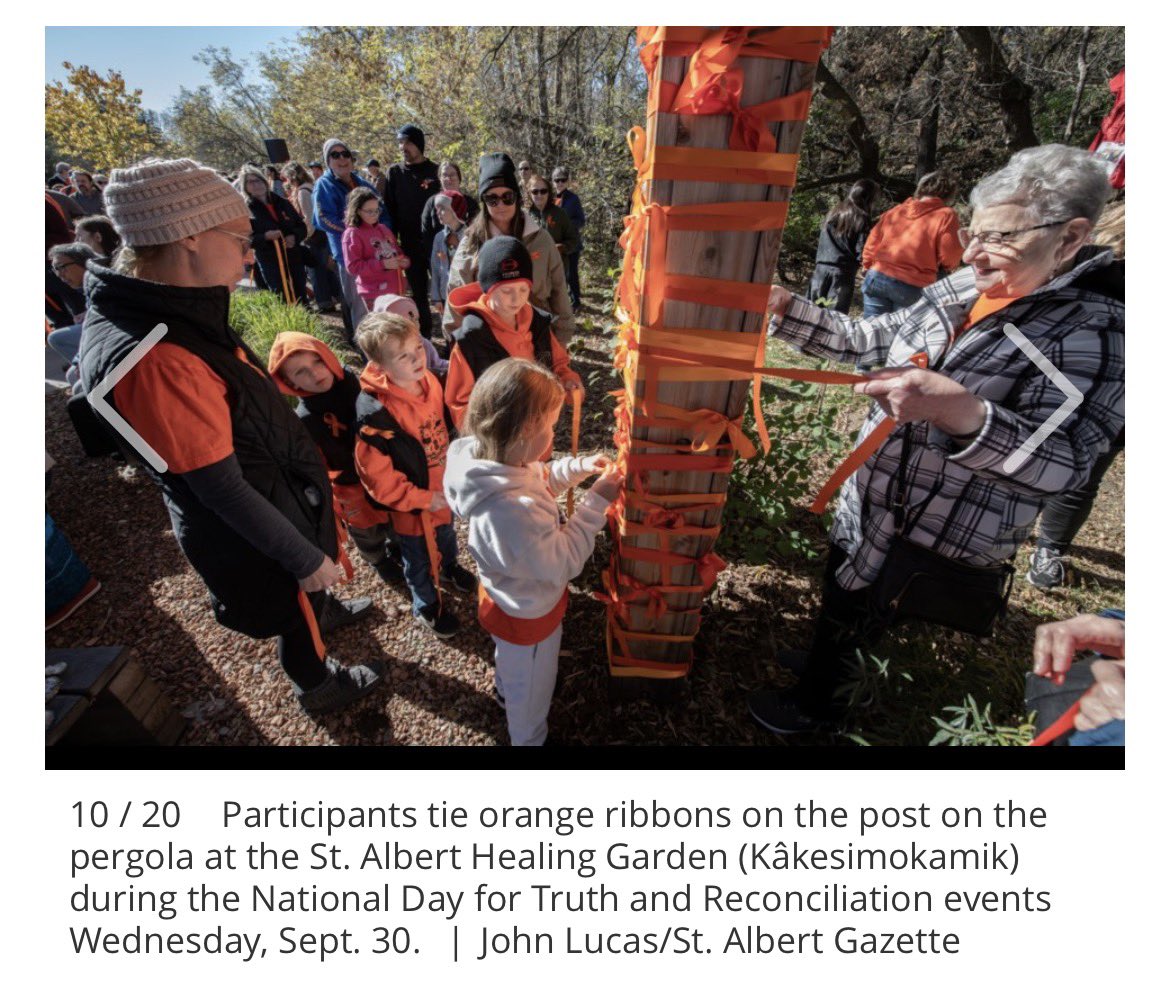 SamanthasLaw's tweet photo. #StAlbert Orange Shirt Day Photo Gallery: Despite brisk winds and chilly temps, hundreds of St. Albertans wearing orange turned out for the day’s events for National Day for Truth and Reconciliation at Mission Park.
https://t.co/d7XM1FzIdP via @stalbertgazette https://t.co/sXMC4a8KgF